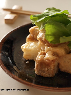 おもちと里芋のめんたいマヨ和え。