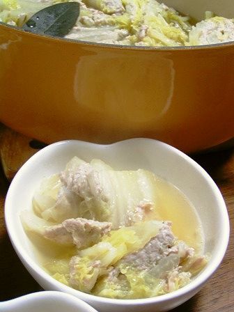 白菜と豚挽きのミルフィーユスープの画像