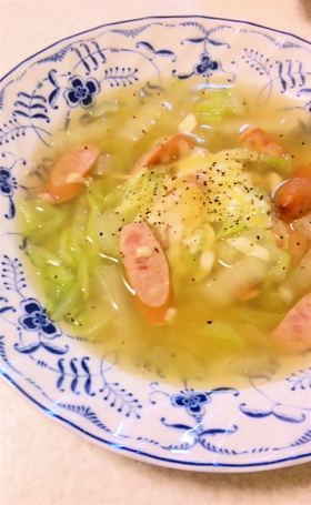 ざくざく白菜のとろけるチーズスープ