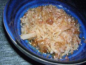 なめたけおろしの冷やしうどん