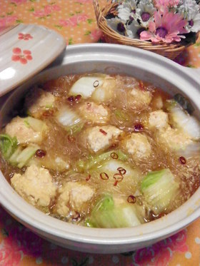 中華風 鶏団子鍋