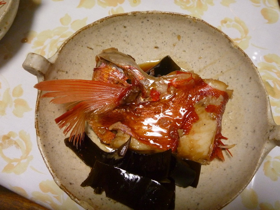 麺つゆde金目鯛の煮付けの画像