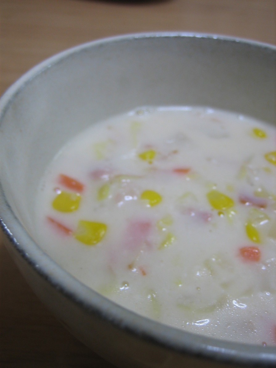 ベーコンキャベツのミルクスープ☆チーズ味の画像
