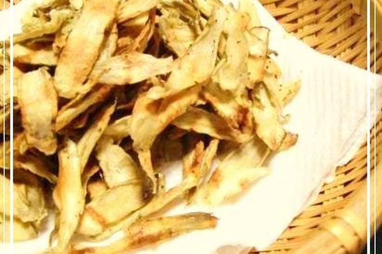 揚げない カリカリ ごぼうチップス レシピ 作り方 By Food Town クックパッド 簡単おいしいみんなのレシピが359万品