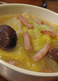 白菜とハムの中華スープ煮