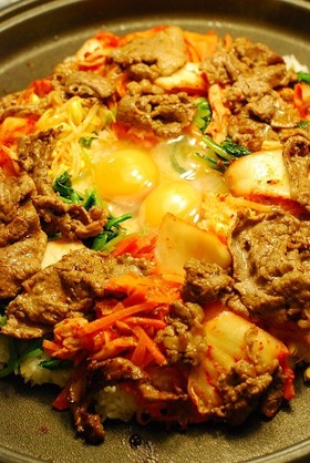 ホットプレートで簡単♪石焼きビビンバ