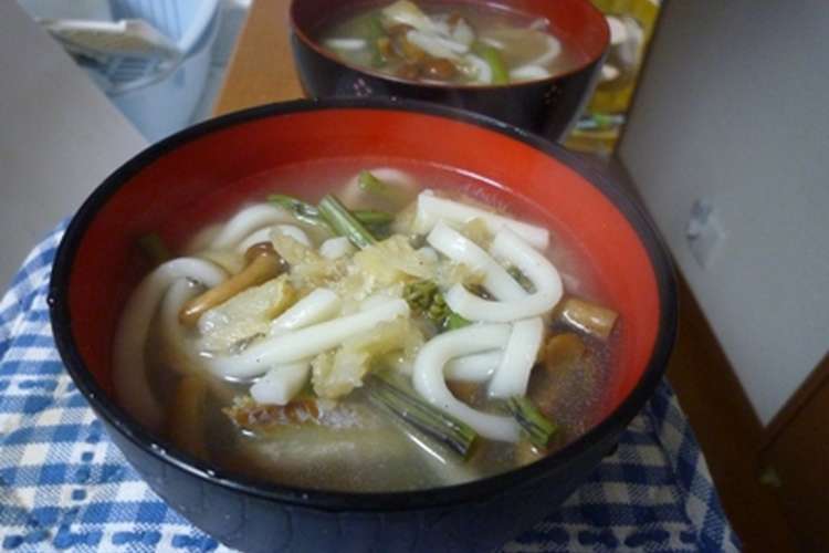 お肌すべすべ プゴク 山菜 うどん レシピ 作り方 By K S クックパッド