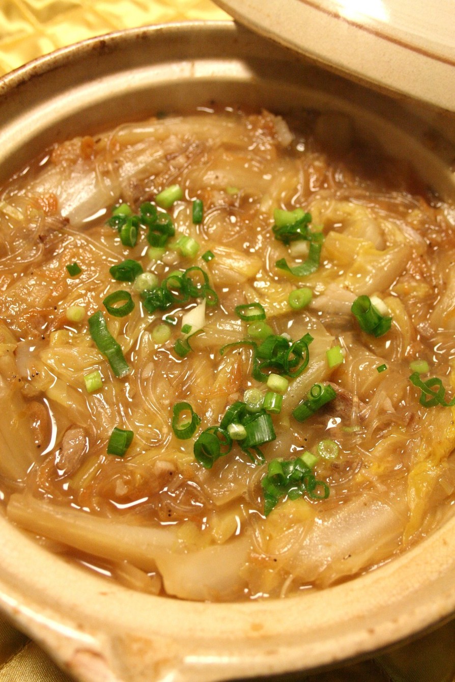 もう1品！！1人鍋で白菜と春雨の中華鍋の画像