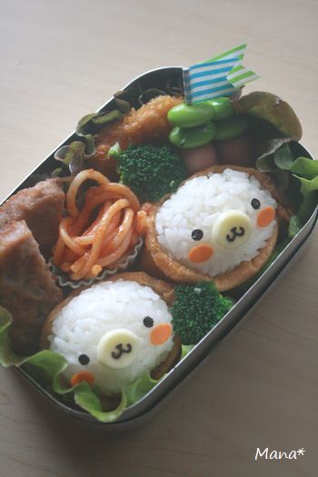 キャラ弁 ✿ ごまちゃんツインズのお弁当の画像
