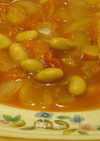 ダイエット☆大豆とトマトが主役のスープ