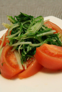 簡単＊トマトと水菜のイタリアンサラダ