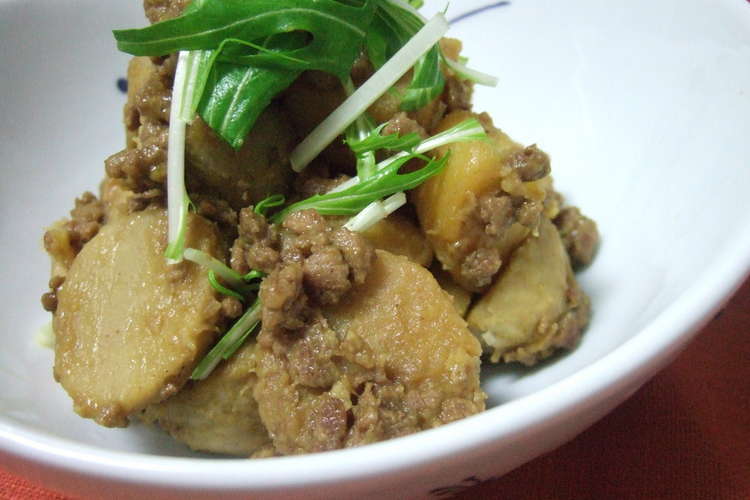 欲張り 里芋とじゃが芋のカレーひき肉煮 レシピ 作り方 By なの花 クックパッド