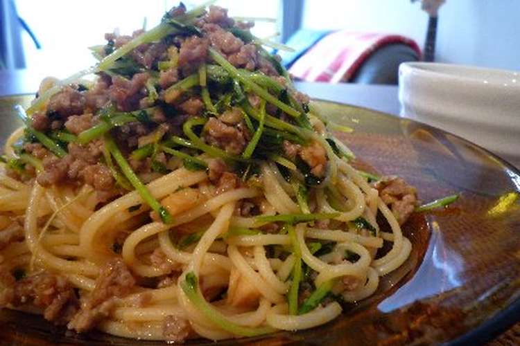 豆苗の中華風パスタ レシピ 作り方 By Nanajam クックパッド 簡単おいしいみんなのレシピが355万品
