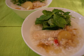 お粥モードで参鶏湯。