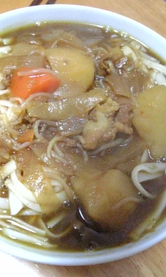 残った肉じゃがで☆カレーうどん☆