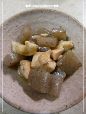 ゆず胡椒風味の鶏こんにゃくの炒め煮