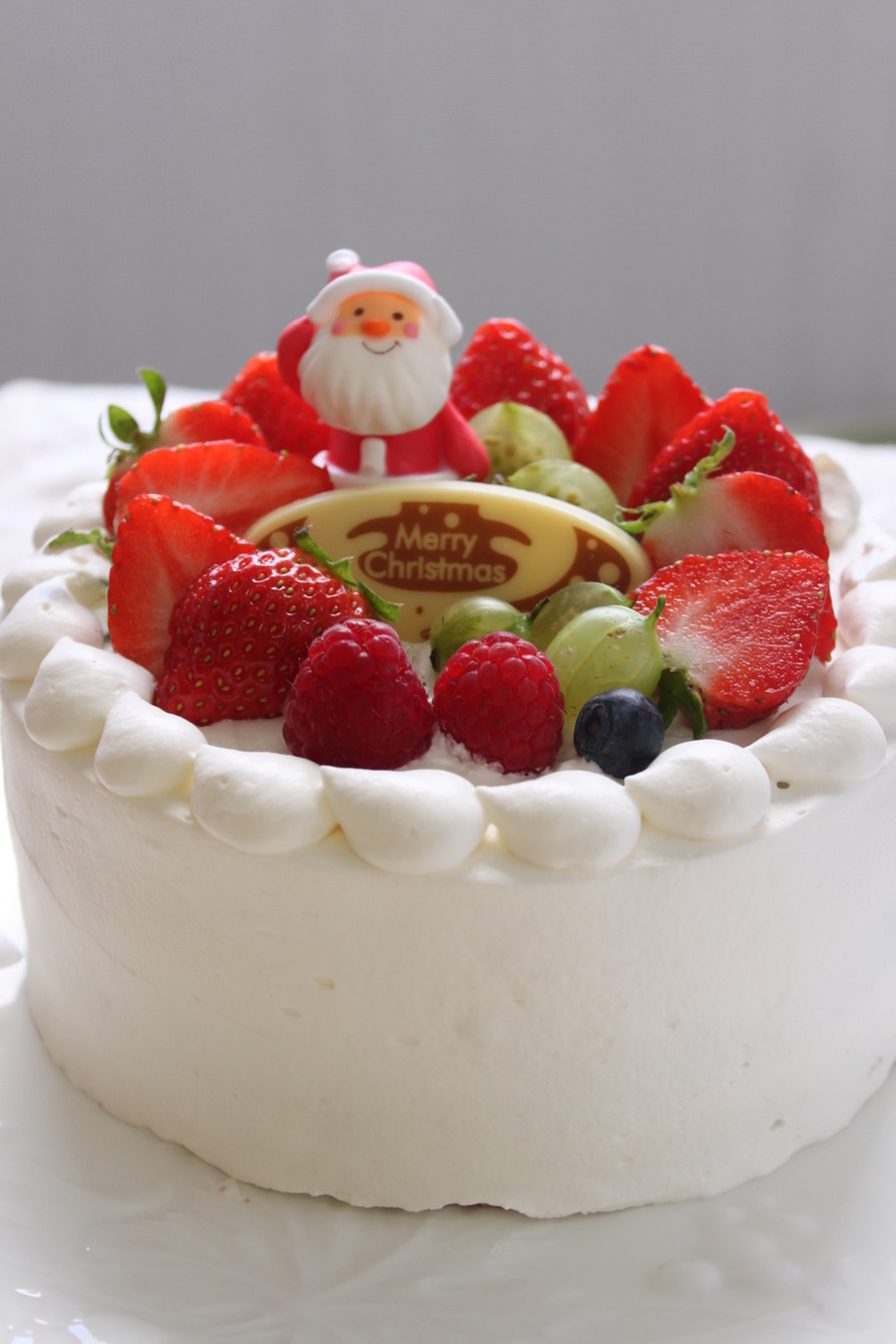 クリスマス☆ショコラ生地のショートケーキの画像