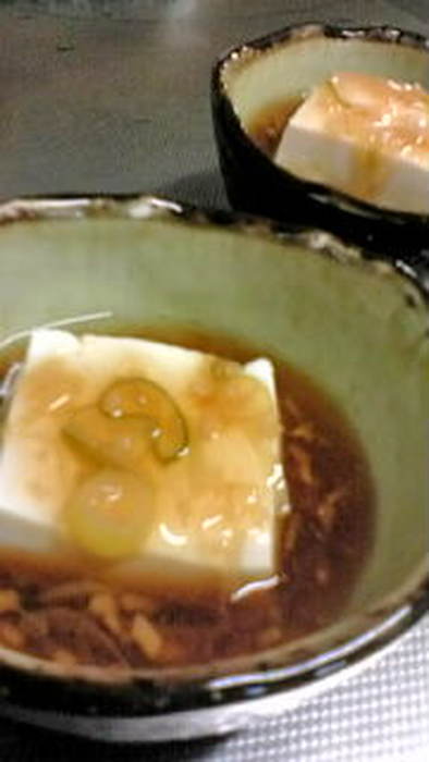 あったか豆腐の生姜とねぎあんかけの写真