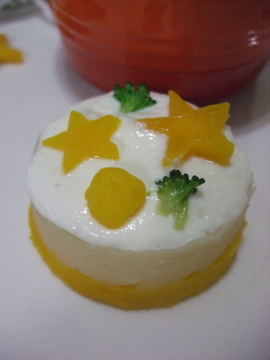 離乳食で野菜ケーキ☆初期〜後期までO.K