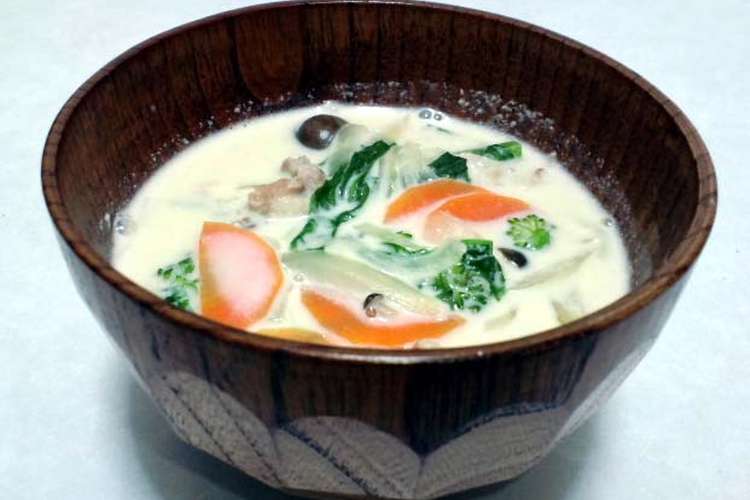 菜の花で 和風でうまい 豆乳スープ レシピ 作り方 By やえみさん クックパッド 簡単おいしいみんなのレシピが370万品