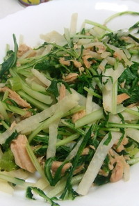 辛味大根と水菜の炒め物