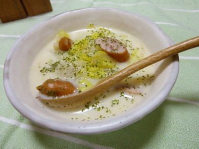 簡単☆白菜の豆乳（ミルク）スープの写真