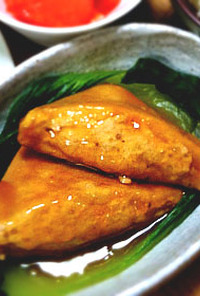 高野豆腐の鶏ひき肉詰め