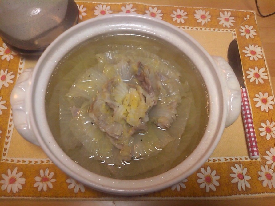 白菜と塩豚の牡丹鍋風スープの画像