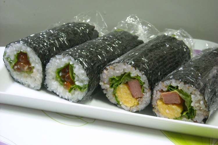 恵方巻き ただの海苔巻 いくら スパム レシピ 作り方 By いわやん クックパッド