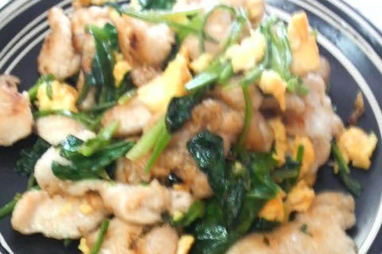 ご飯がススム鶏肉とほうれん草の炒め物 レシピ 作り方 By キャー子 クックパッド