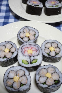 飾り巻き寿司☆２種類のお花✿