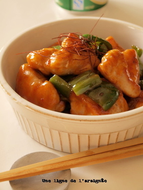 簡単!鶏とピーマンのトマトチリ炒め。