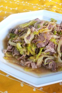 我が家の中華✿白菜と牛肉の炒め