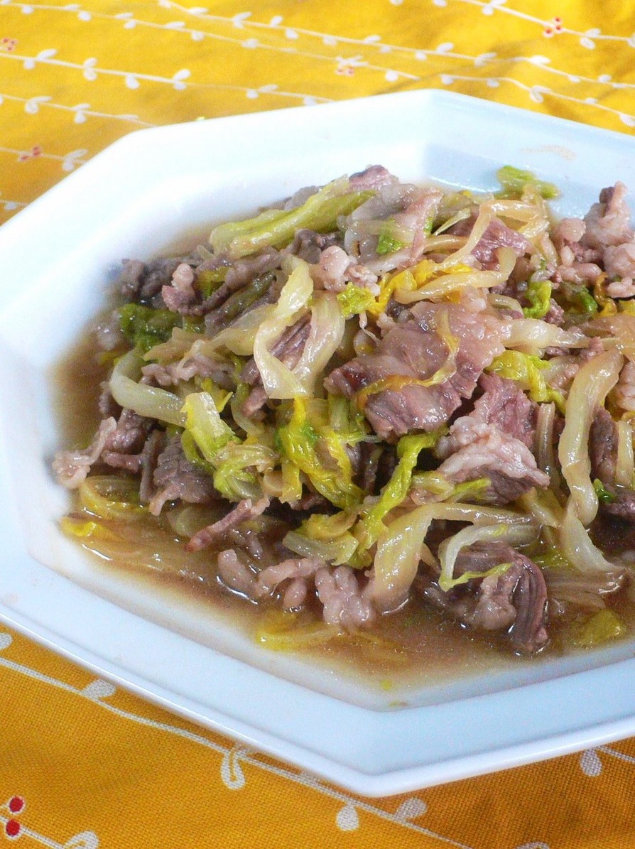 我が家の中華✿白菜と牛肉の炒めの画像