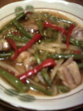 鶏肉+インゲン豆の炒め煮・中華taste