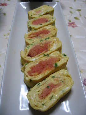 簡単★ねぎ明太だし巻き風卵焼き