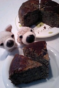 おからケーキ『黒胡麻＆あずき』