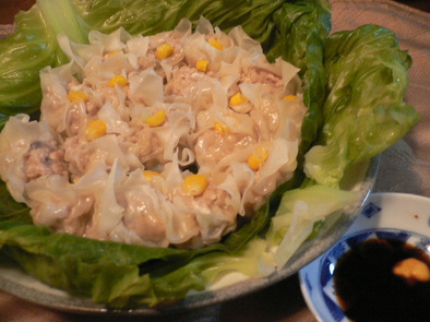 豚ひき肉と豆腐で簡単シューマイの写真