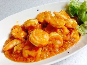 辛くない!子供もOKのエビチリ