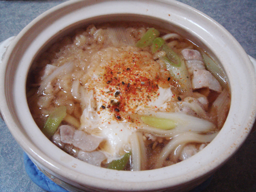 手抜きで簡単【鍋焼きうどん】の画像