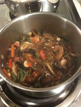山菜ミックスと春雨の煮物