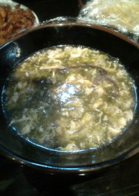 焼きのりとたまごのスープ