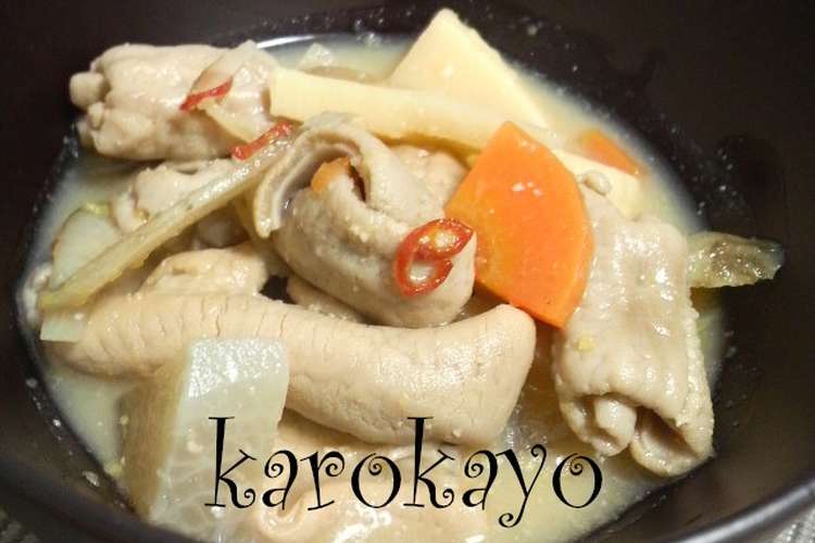 白味噌使用 もつ煮込み レシピ 作り方 By Karokayo クックパッド 簡単おいしいみんなのレシピが356万品