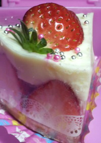 バレンタイン☆可愛い苺チョコチーズケーキ