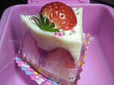 バレンタイン☆可愛い苺チョコチーズケーキの写真
