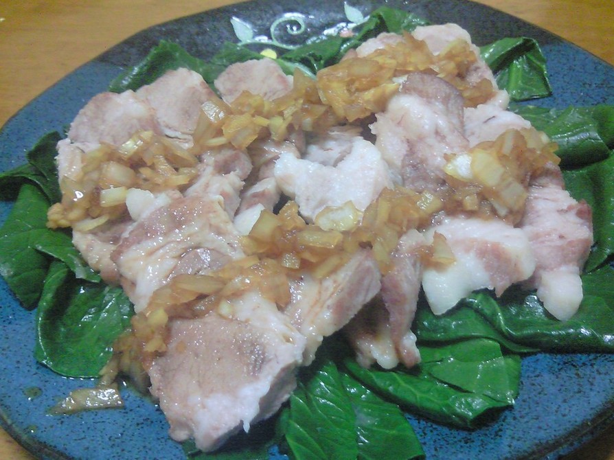 茹で豚＆熟味酢オニオンソースの画像