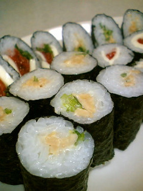 ☆納豆巻き☆(細巻きの巻き方写真付き)
