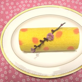 ひな祭り✿簡単!桃の花ロールケーキ✿