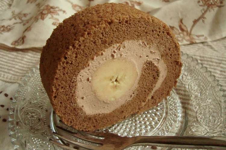 しっとり 米粉のチョコバナナロールケーキ レシピ 作り方 By ツムムギ クックパッド