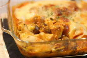 むかごのトマトソースグラタン